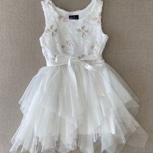 Girls white tulle dress